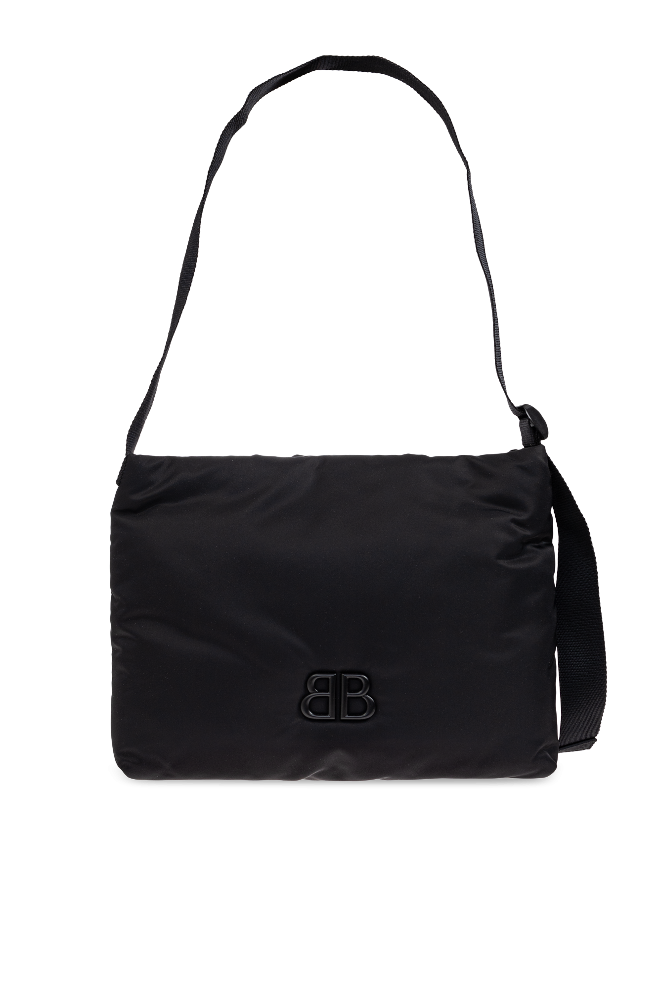 【VIP価格】BALENCIAGA Shoulder Bag Black Shoulder bag with a logo-shaped appliqué Balenciaga